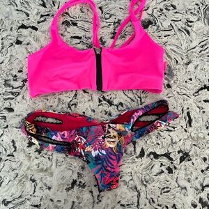 Salty Mermaid Neon Pink bikini Set